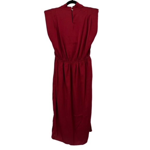 Entro Red Drape Dress - Picture 3 of 6